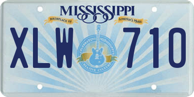 MS license plate XLW710