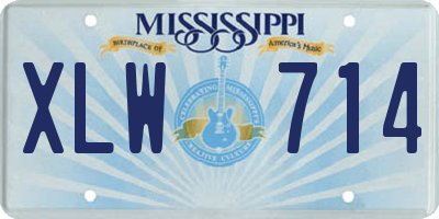 MS license plate XLW714