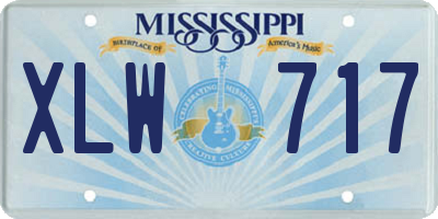 MS license plate XLW717