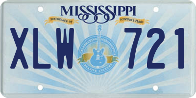 MS license plate XLW721