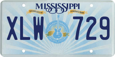 MS license plate XLW729