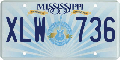 MS license plate XLW736