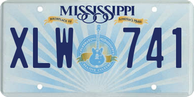 MS license plate XLW741