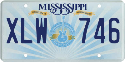 MS license plate XLW746