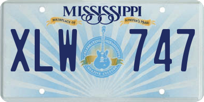 MS license plate XLW747