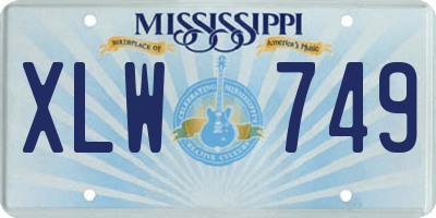 MS license plate XLW749