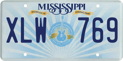 MS license plate XLW769