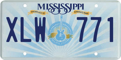 MS license plate XLW771
