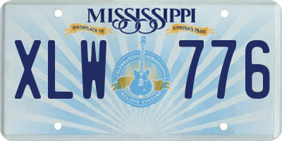 MS license plate XLW776