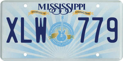 MS license plate XLW779