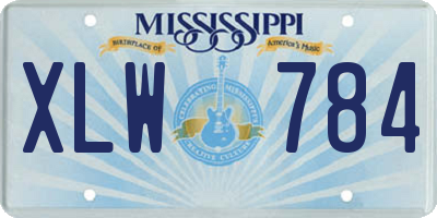 MS license plate XLW784