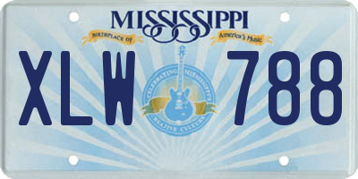 MS license plate XLW788