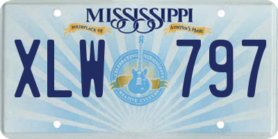 MS license plate XLW797