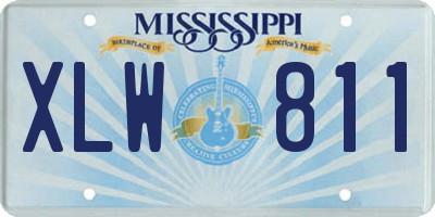 MS license plate XLW811
