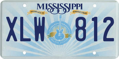 MS license plate XLW812