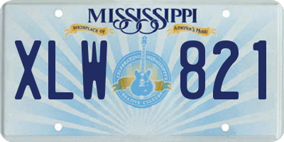 MS license plate XLW821