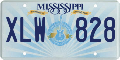 MS license plate XLW828