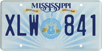 MS license plate XLW841