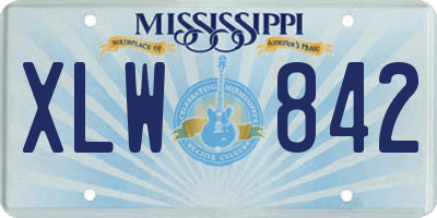 MS license plate XLW842