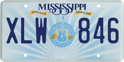 MS license plate XLW846