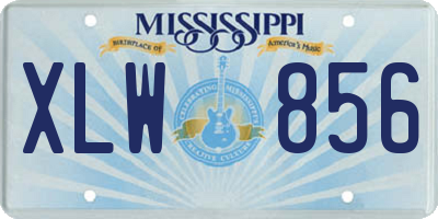 MS license plate XLW856
