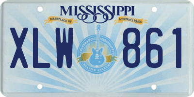 MS license plate XLW861