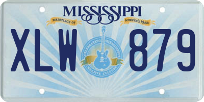 MS license plate XLW879