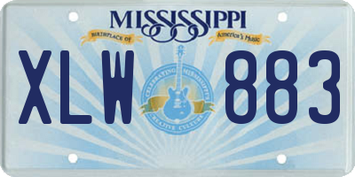 MS license plate XLW883