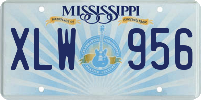 MS license plate XLW956