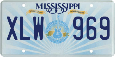 MS license plate XLW969