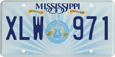 MS license plate XLW971