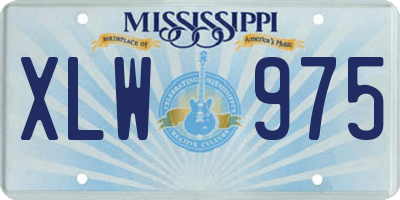 MS license plate XLW975