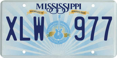 MS license plate XLW977