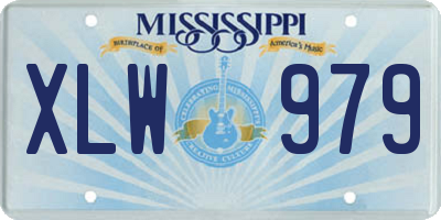 MS license plate XLW979