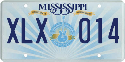 MS license plate XLX014