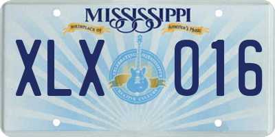 MS license plate XLX016