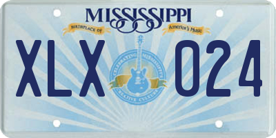 MS license plate XLX024