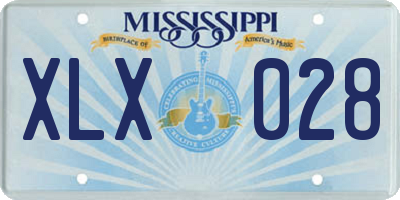 MS license plate XLX028
