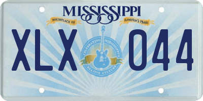 MS license plate XLX044