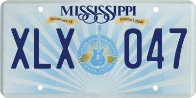 MS license plate XLX047