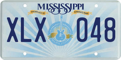 MS license plate XLX048