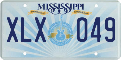 MS license plate XLX049