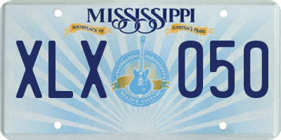 MS license plate XLX050