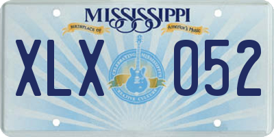 MS license plate XLX052
