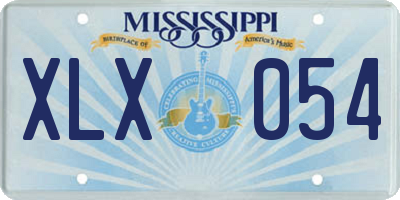 MS license plate XLX054