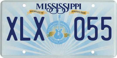 MS license plate XLX055