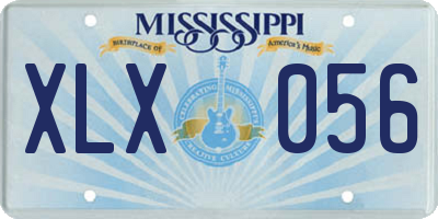 MS license plate XLX056