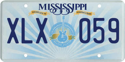 MS license plate XLX059