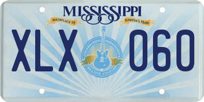 MS license plate XLX060