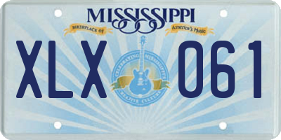 MS license plate XLX061